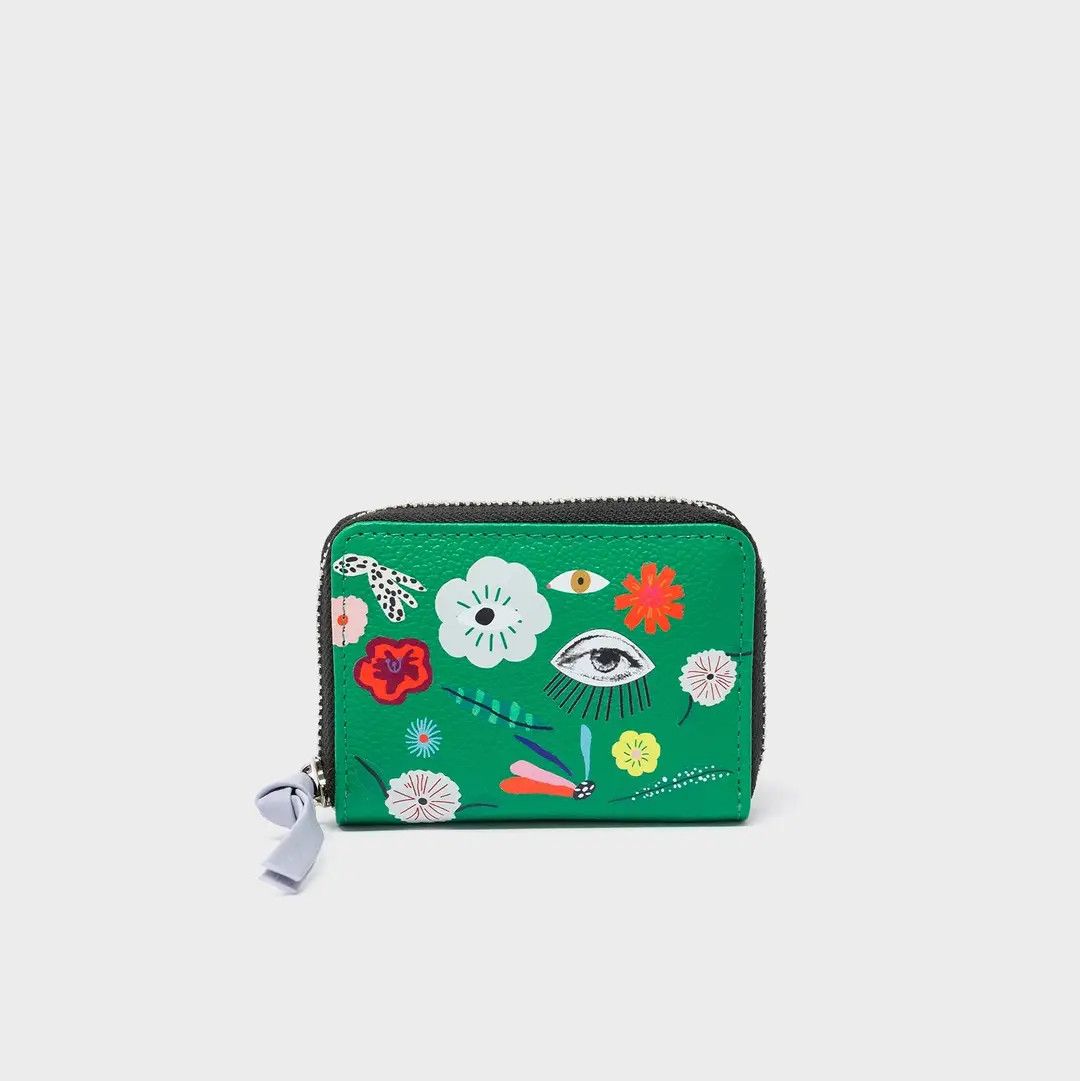 Frodo Irish Green Leather Zip Around Wallet - Floralia Design