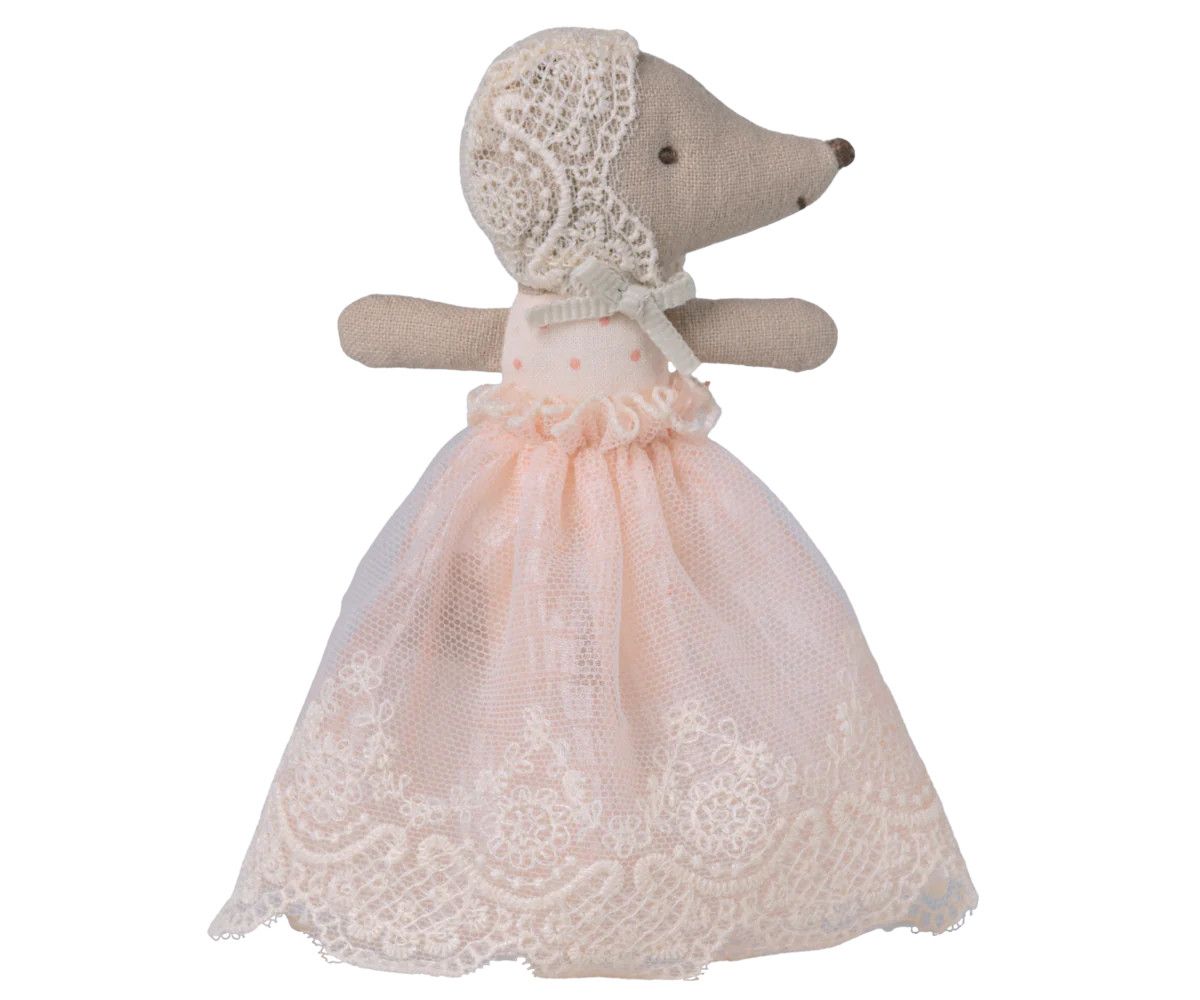 Baby Mouse in Gown - Powder