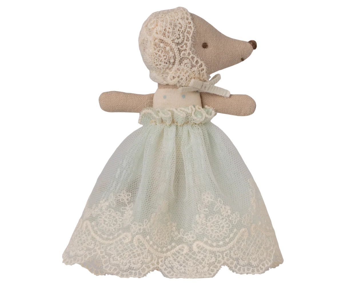 Baby Mouse in Gown - Mint