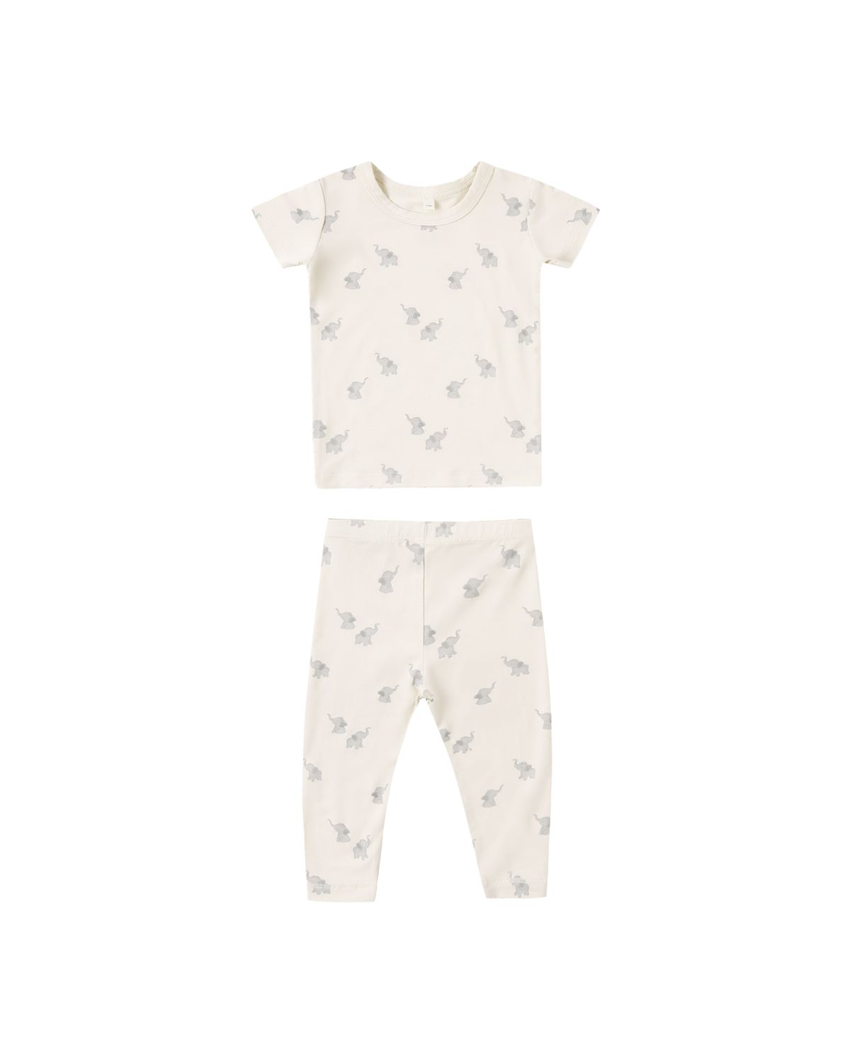 Bamboo Short Sleeve Pajama Set Elephants