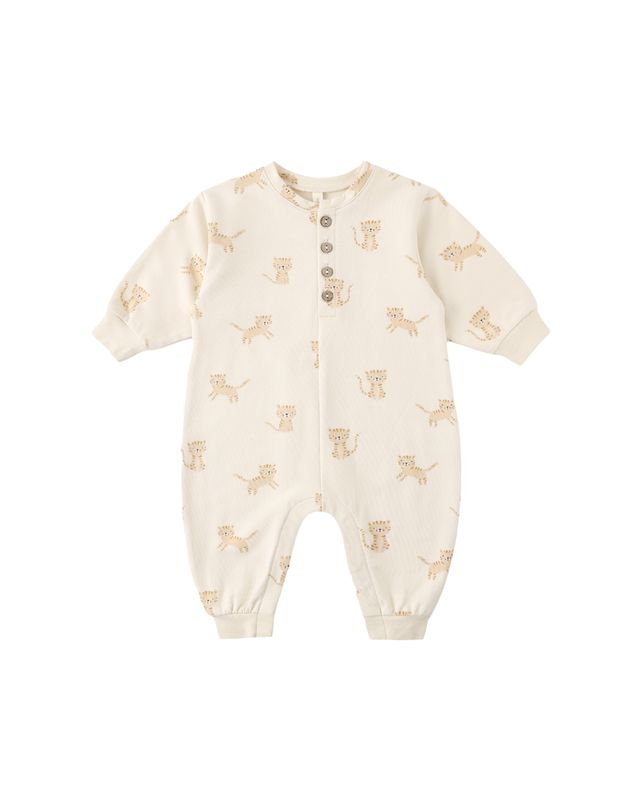 Relaxed Fleece Jumpsuit Tigers