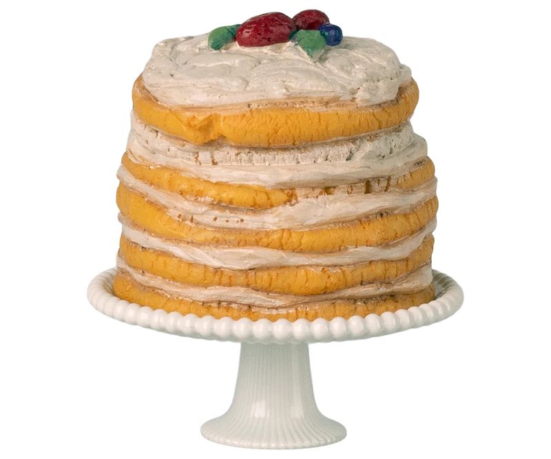 Party Cake and Cake Stand, Mouse - Off White