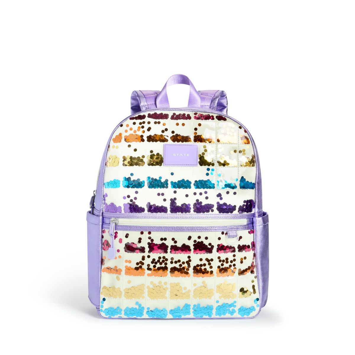 Metallic Kane Backpack Lilac Quilted Sequins