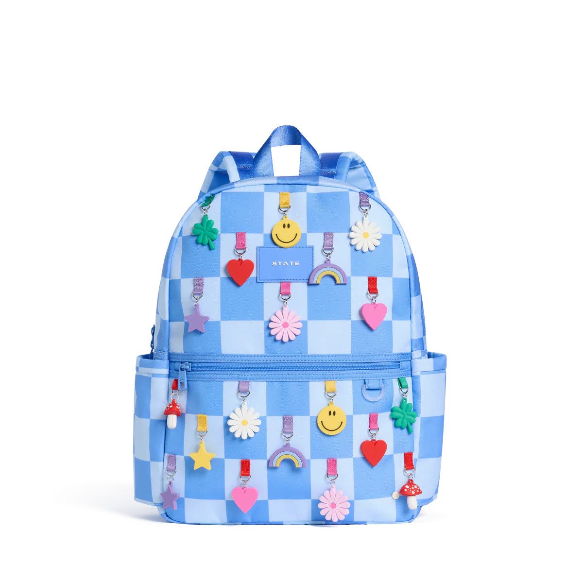 Kane Backpack Charms Blue Check