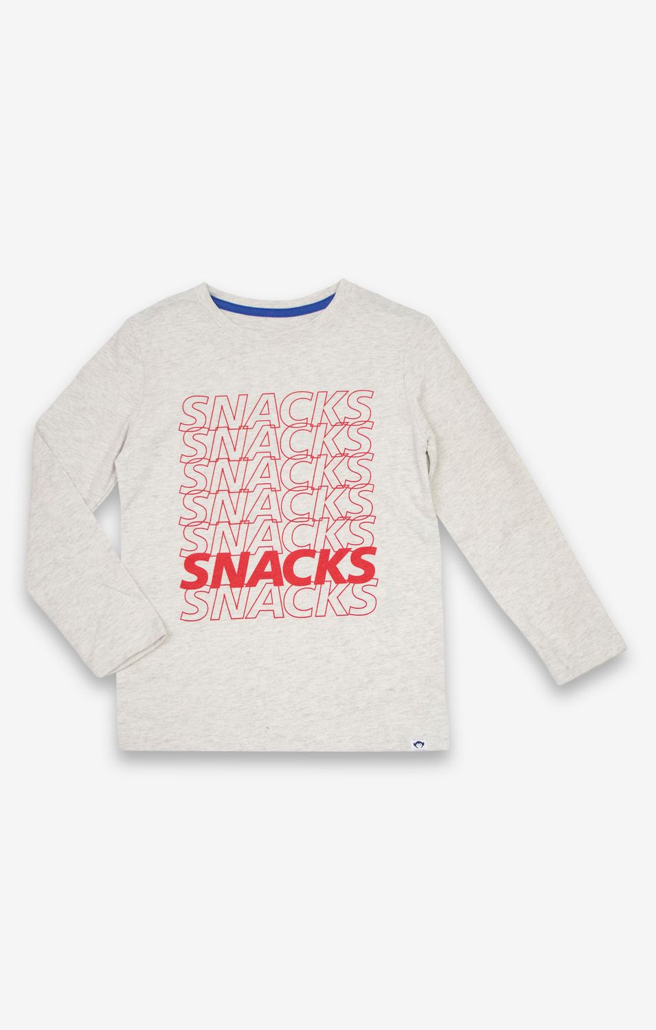 Graphic LS Tee Snacks Cloud Heather