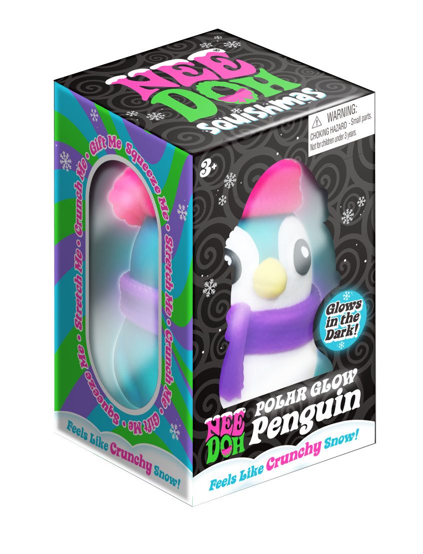 Needoh Squishmas Polar Glow Penguin Assorted Colors