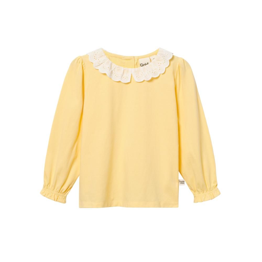 Broderie Collar Blouse Yellow 