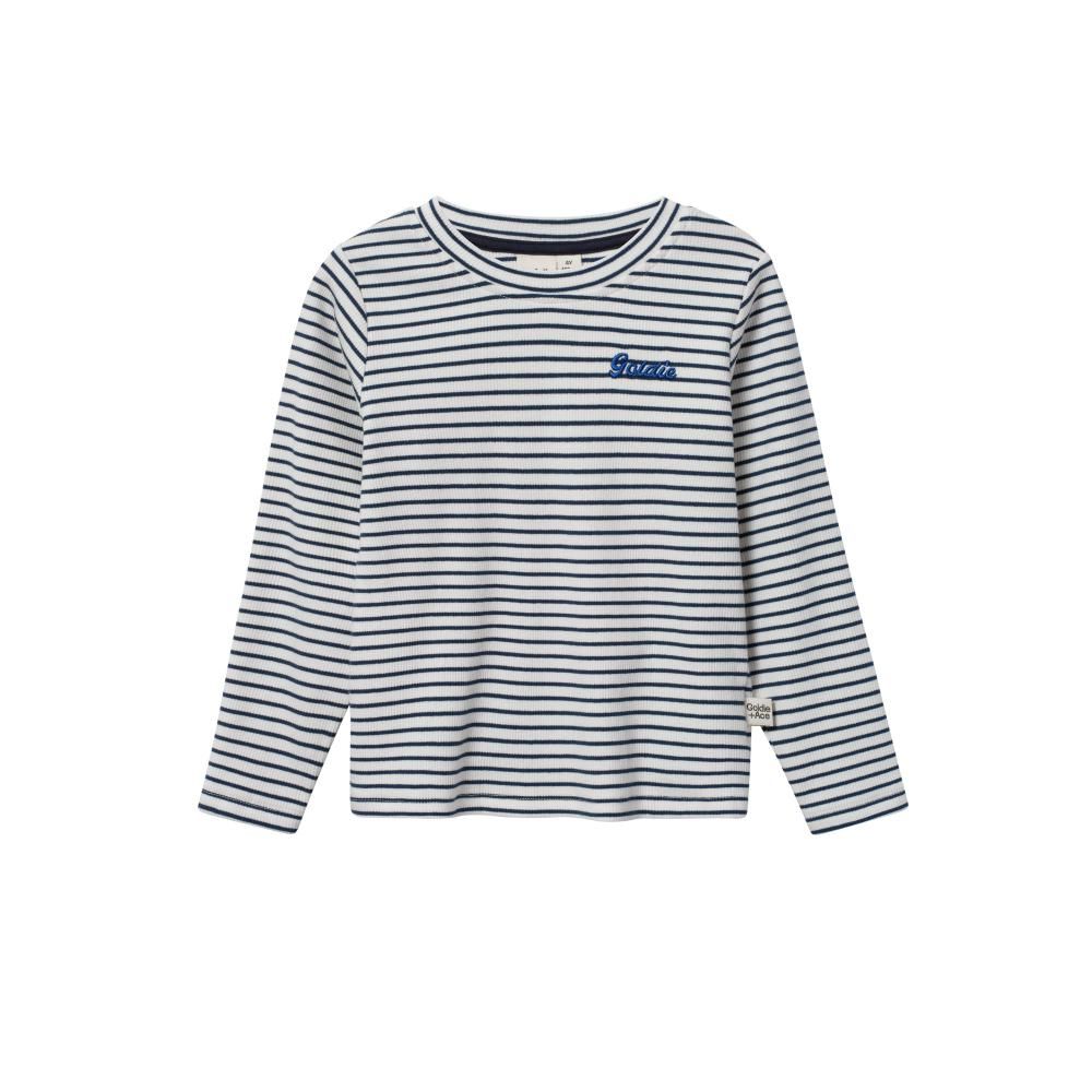 Navy Stripe Rib Top 