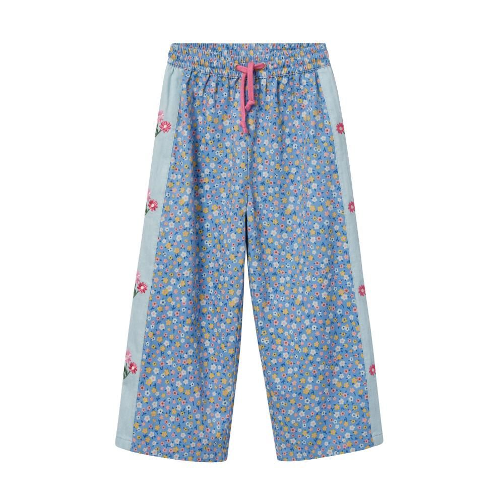 Faded Floral Wide Leg Pants 
