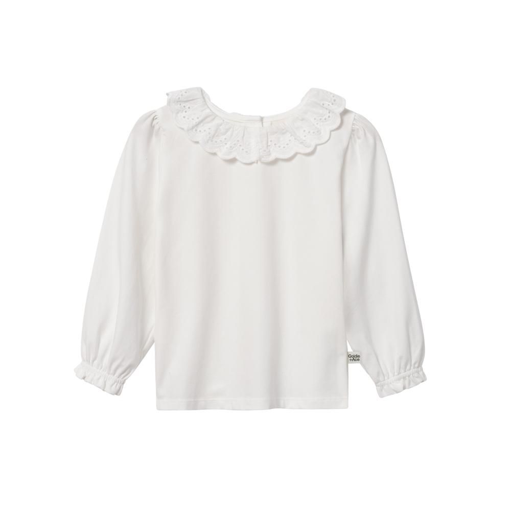 Broderie Collar Blouse White 