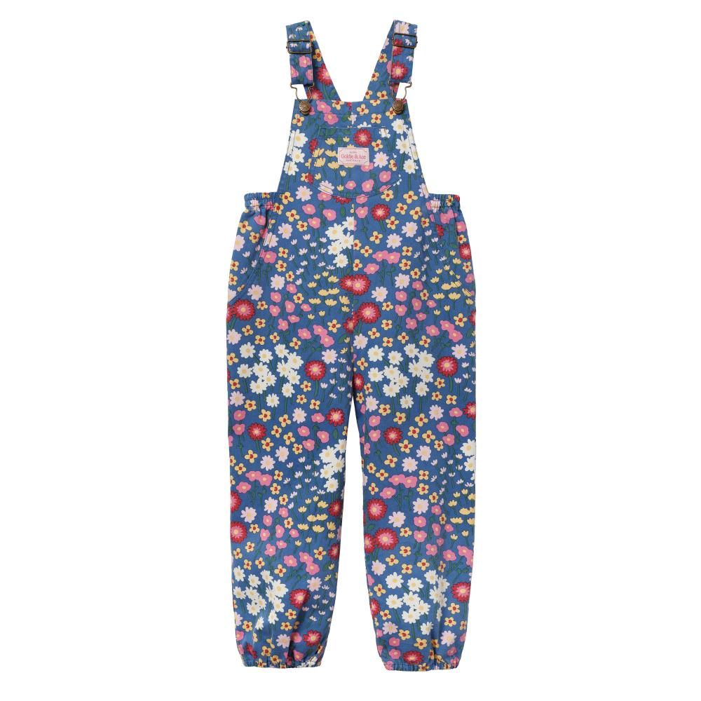 Peony Print Bubble Overalls 