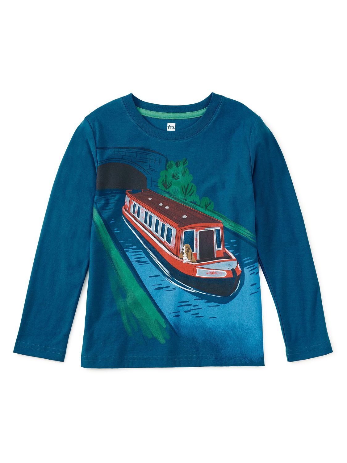 Dog on a Boat Graphic Tee Cadet Blue