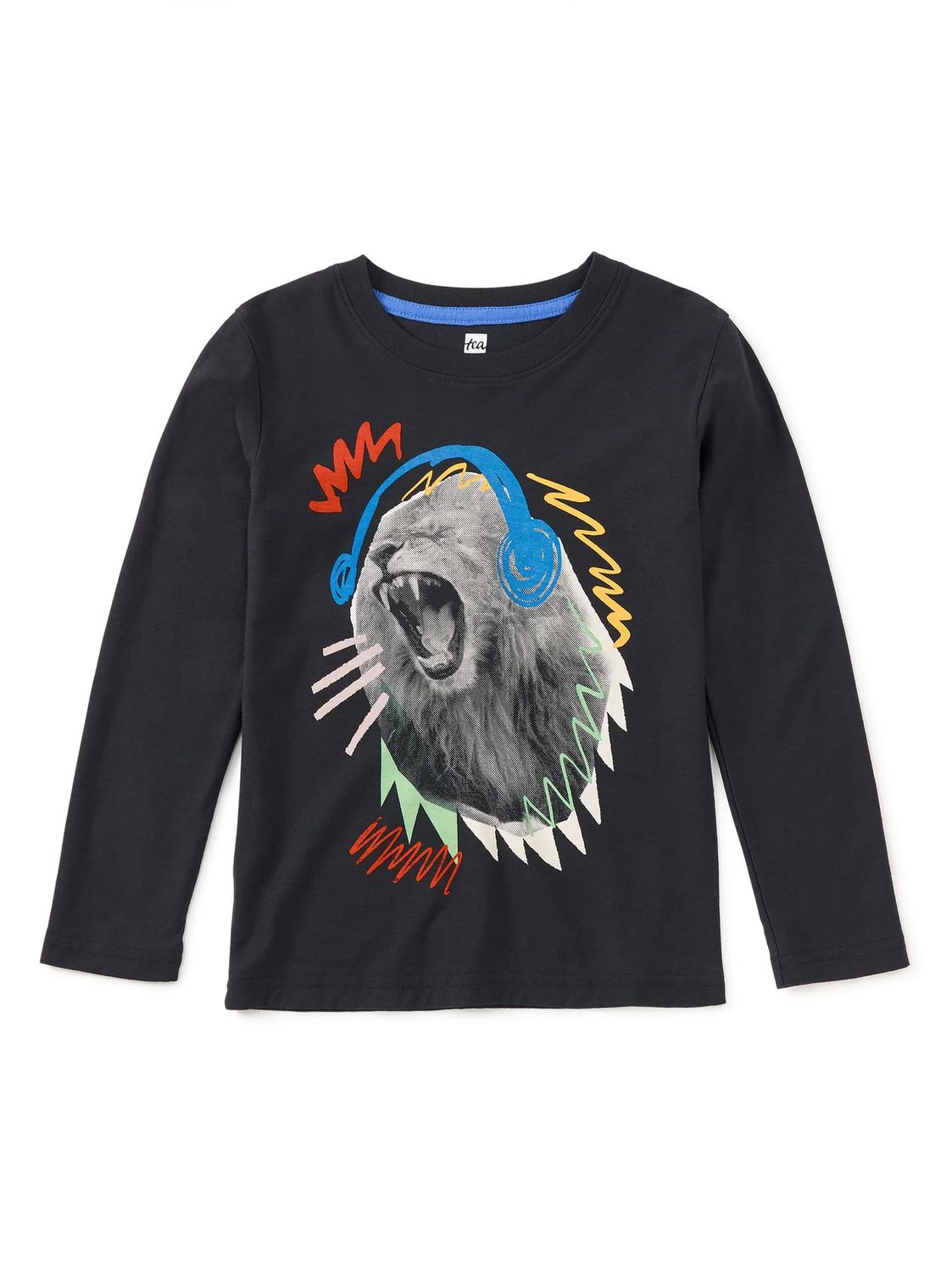 Roaring Beats Lion Graphic Tee Jet Black