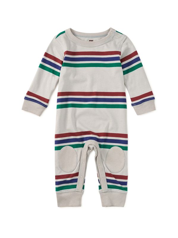 Stripe Knee Patch Baby Romper Mica