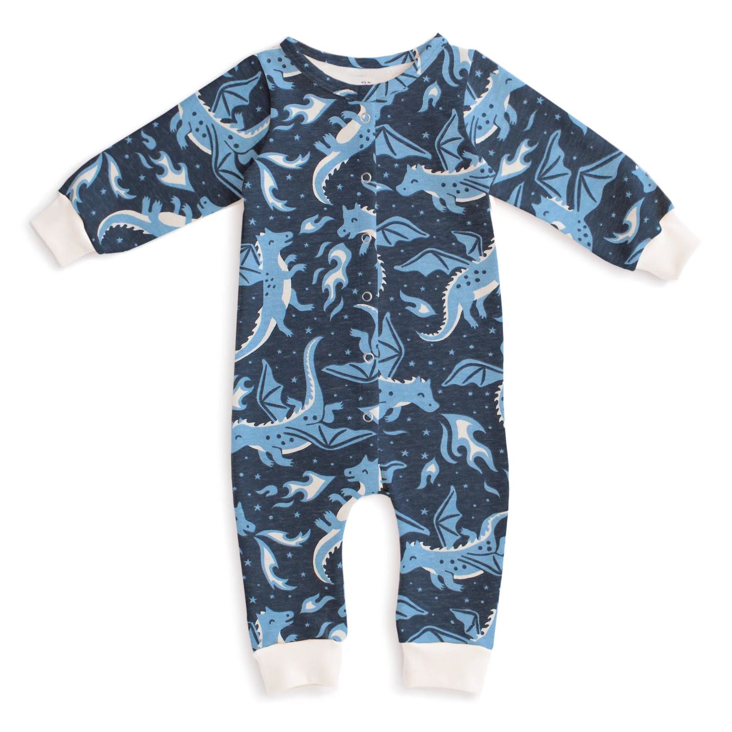 French Terry Jumpsuit Dragons Navy