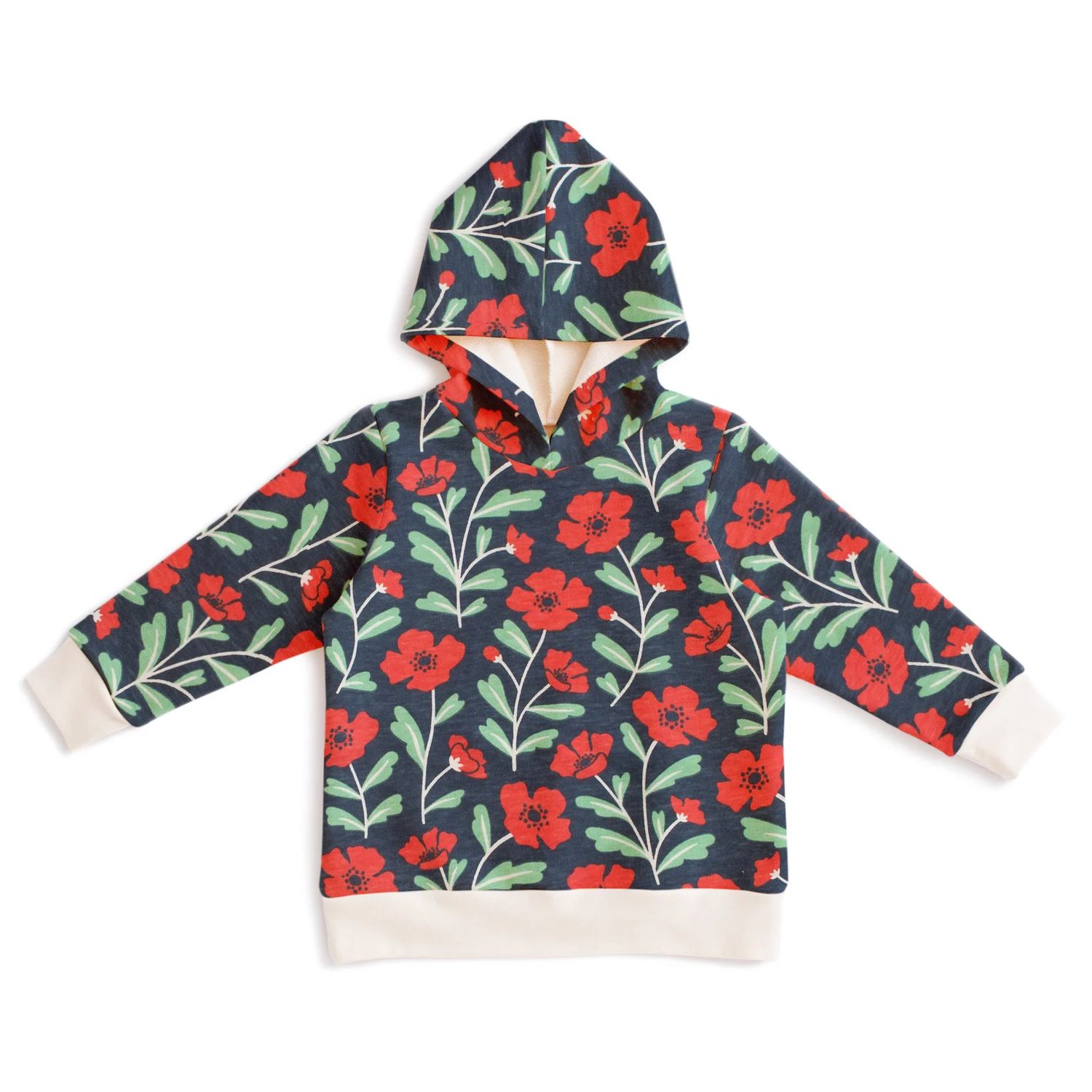 Hoodie Poppies Navy