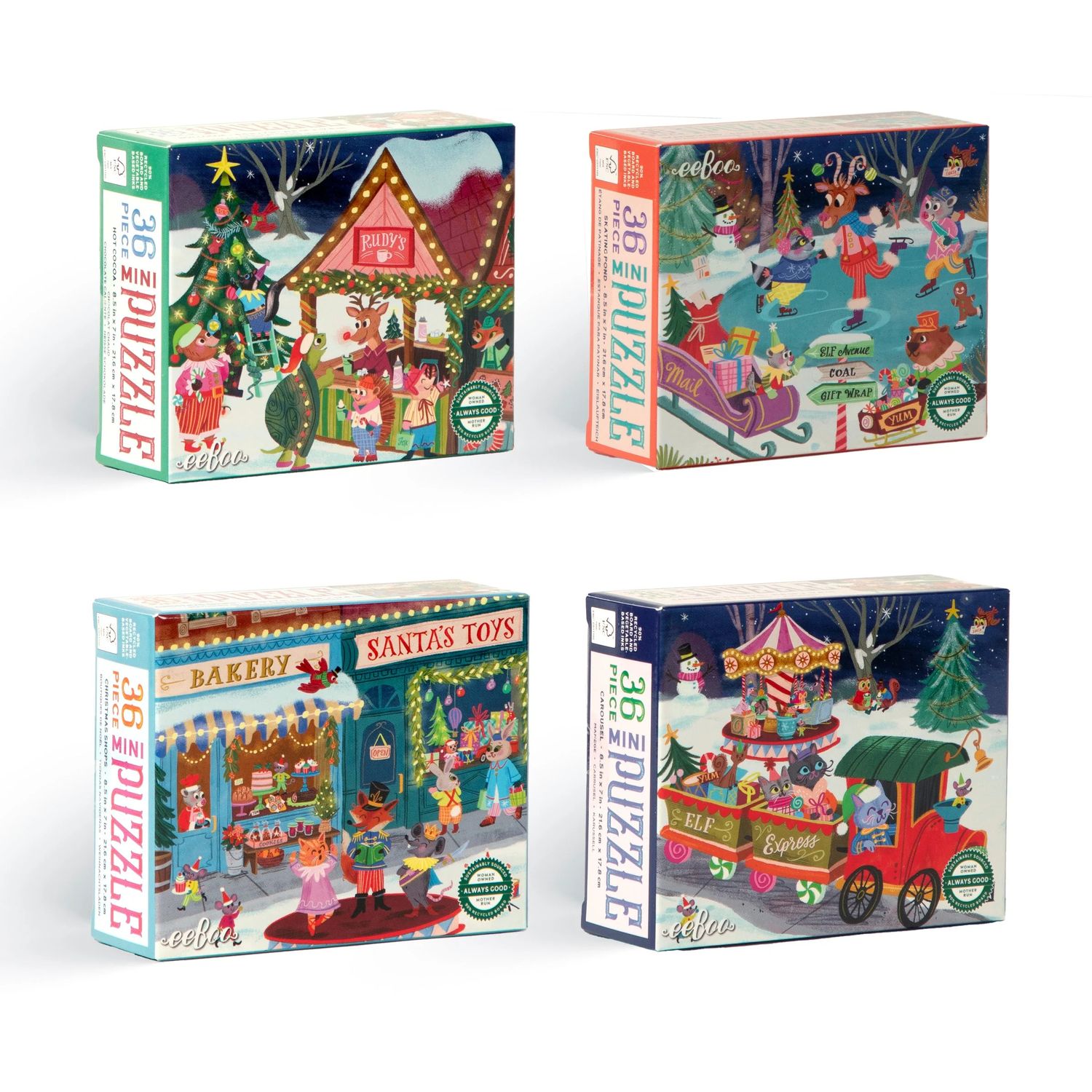 Christmas Village Mini Puzzles Assorted