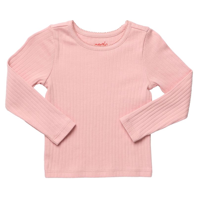 Seesaw Long Sleeve Rib T-Shirt Pink
