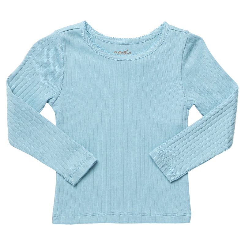 Seesaw Long Sleeve Rib T-Shirt Light Blue
