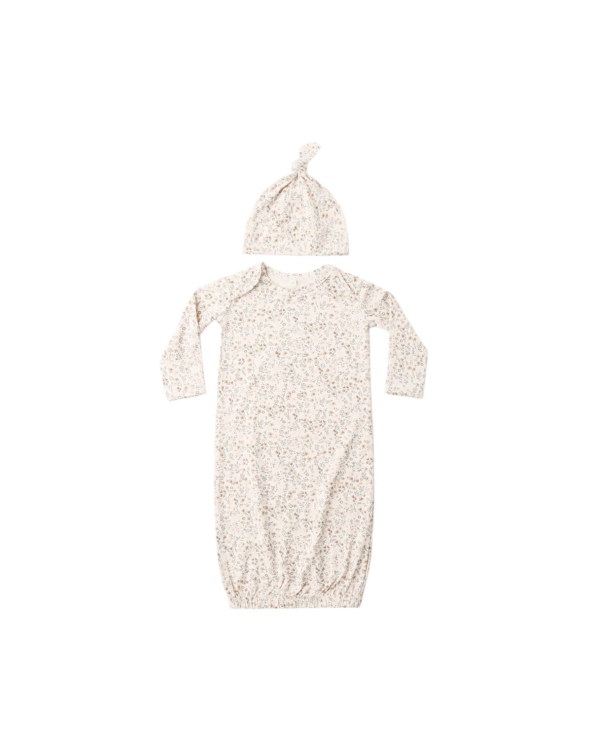Bamboo Baby Gown + Hat Set Bloom One Size