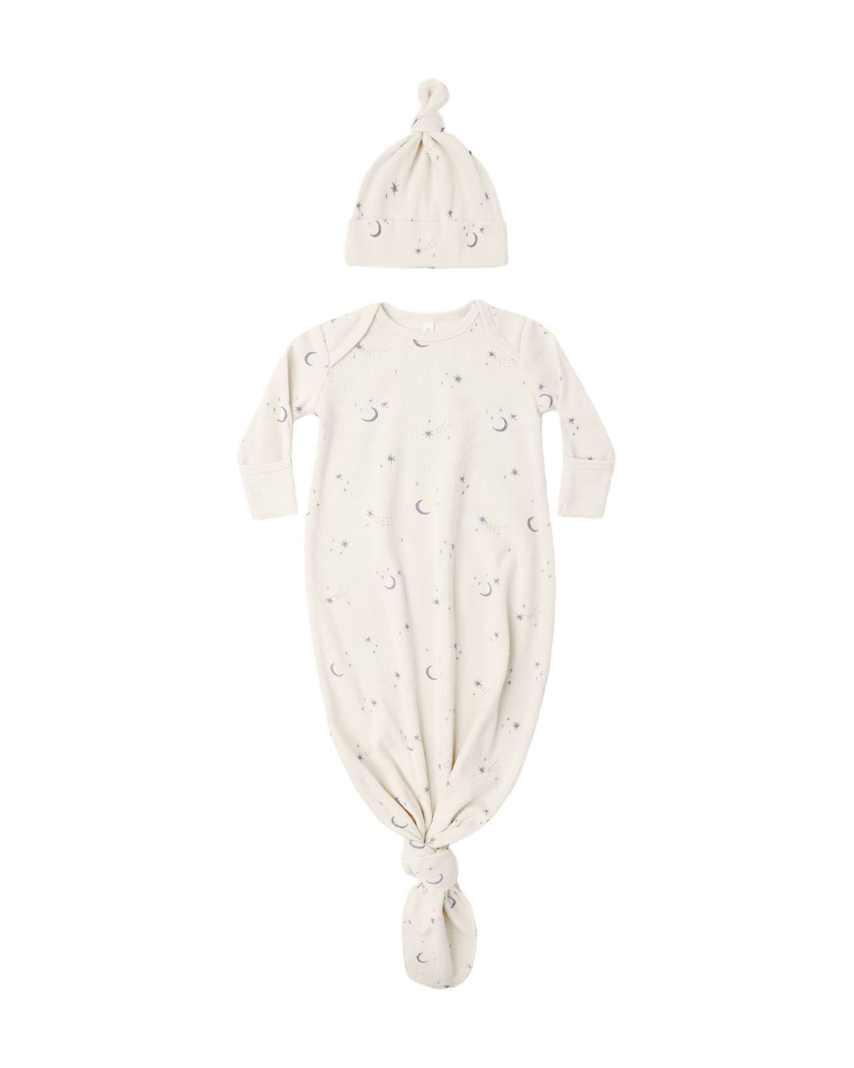 Knotted Baby Gown + Hat Set Celestial One Size
