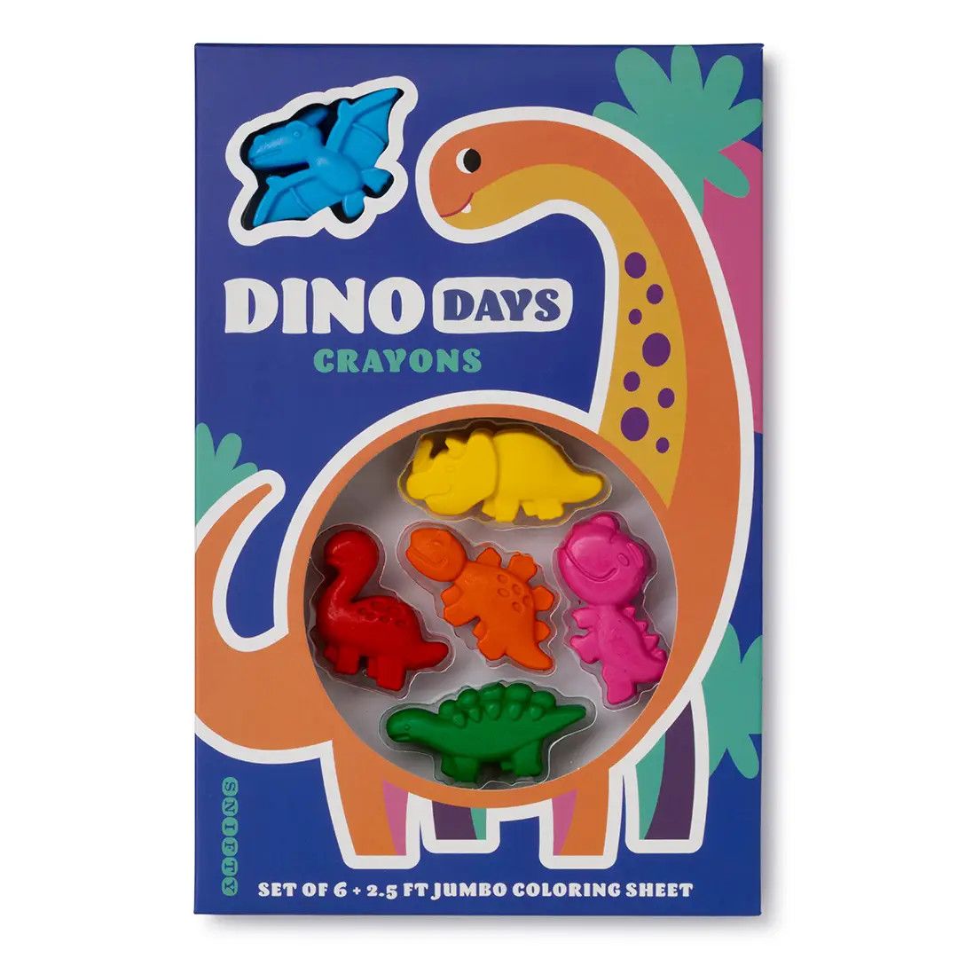 Dino Days Crayons + Coloring Sheet