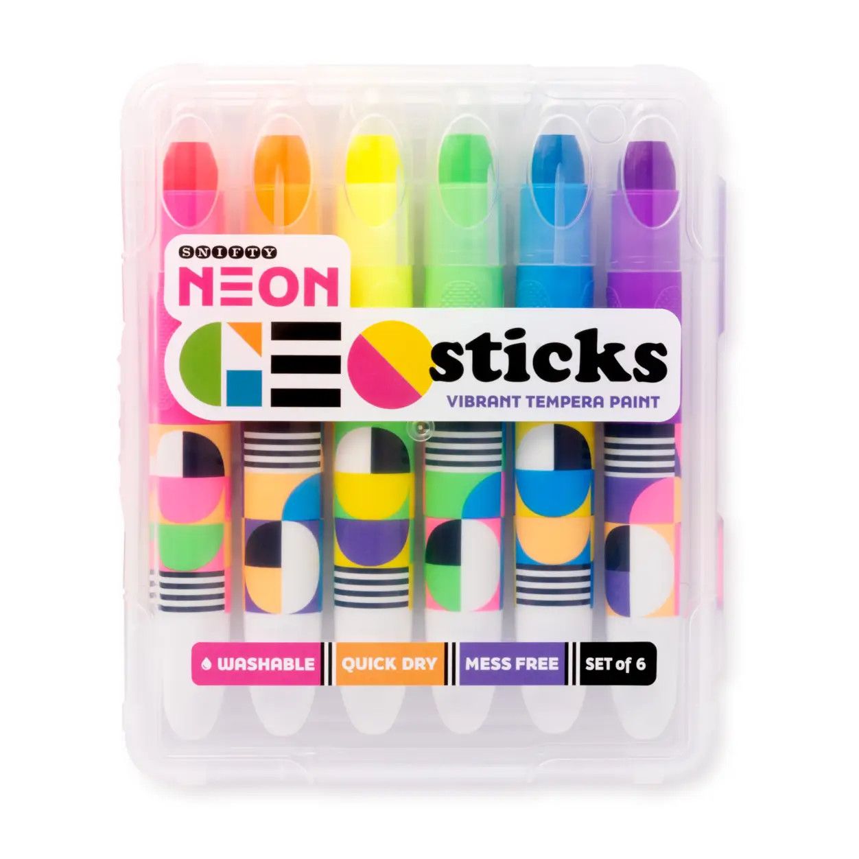 Geo Sticks Vibrant Tempera Paint Sticks - Neon