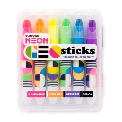 Geo Sticks Vibrant Tempera Paint Sticks - Neon