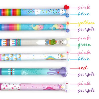 Twice As Nice Rainbow 2 Color Click Pen Lovely LLama