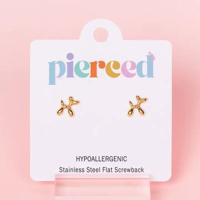 Balloon Dog Screwback Earrings