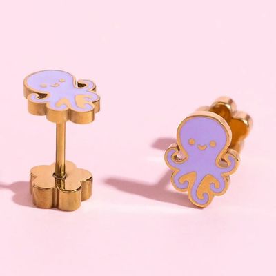 Octopus Screwback Earrings