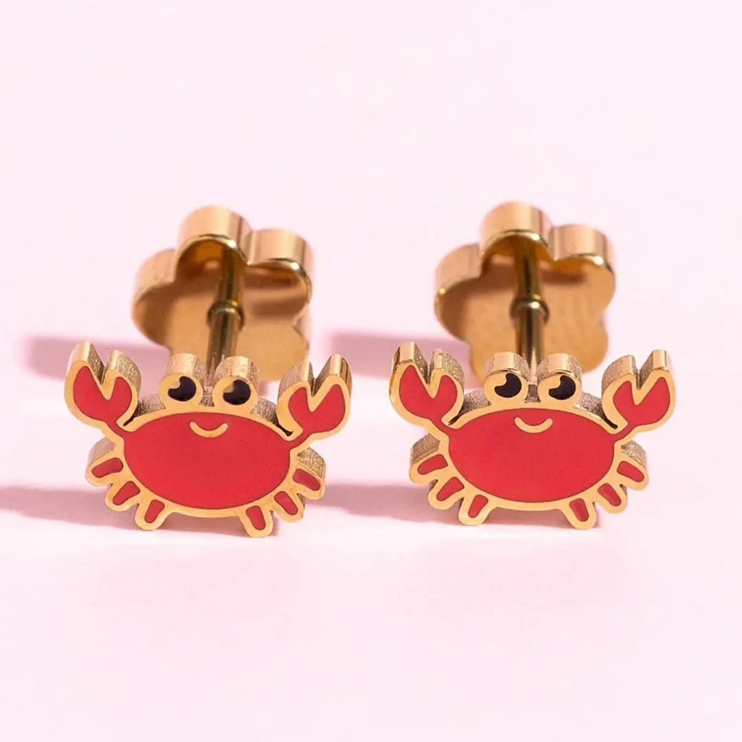 Crab Screwback Earrings