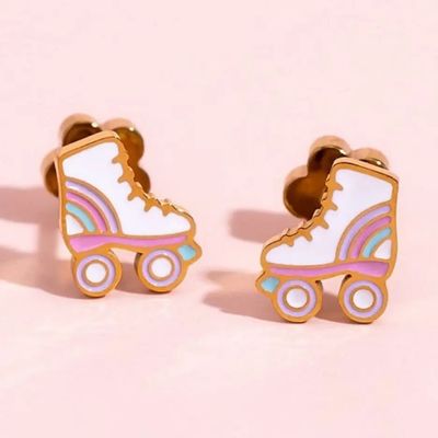 Roller Skate Screwback Earrings