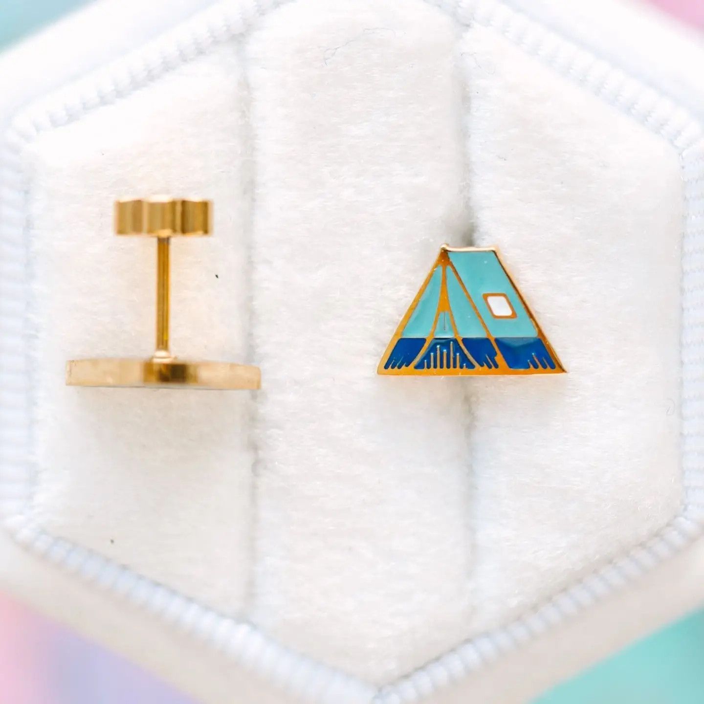 Tent Screwback Earrings