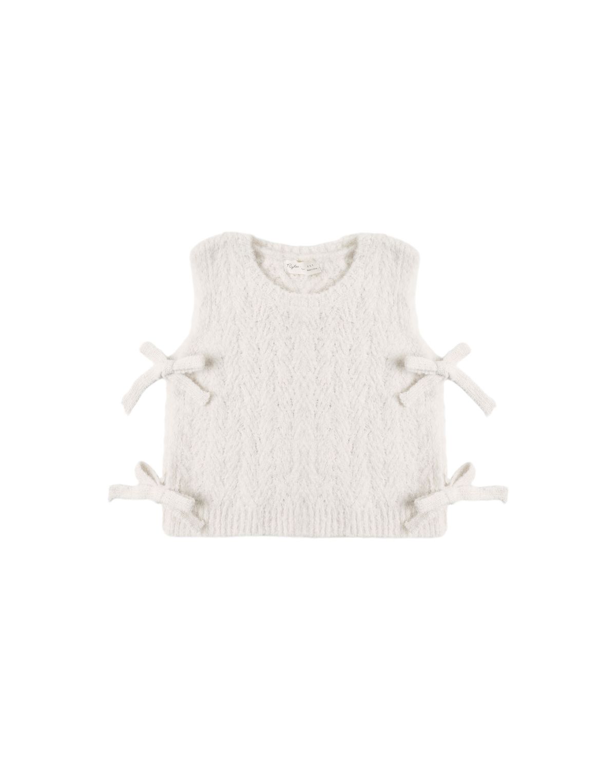 Bow Sweater Vest Ivory
