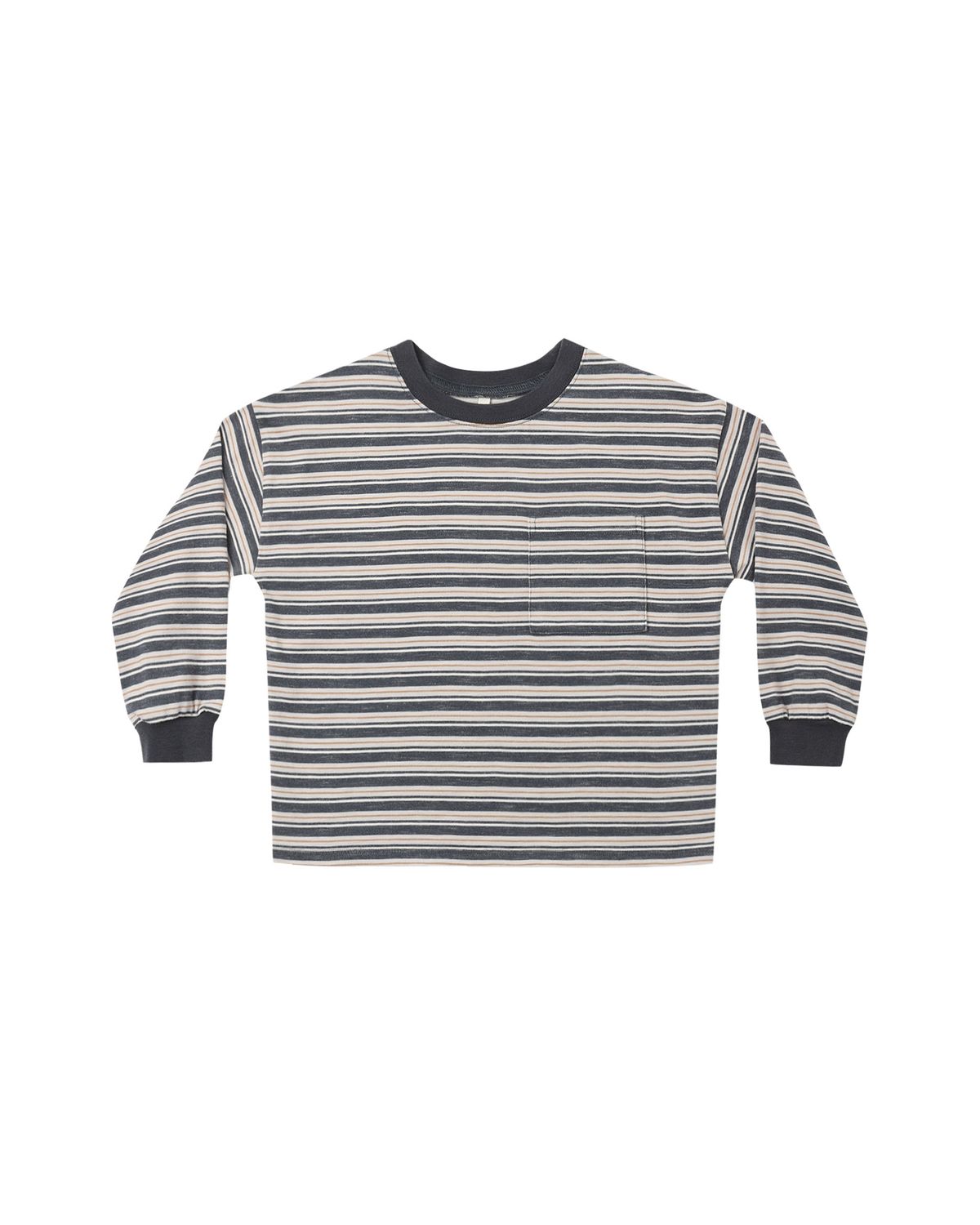 Relaxed Long Sleeve Tee Blue Stripe