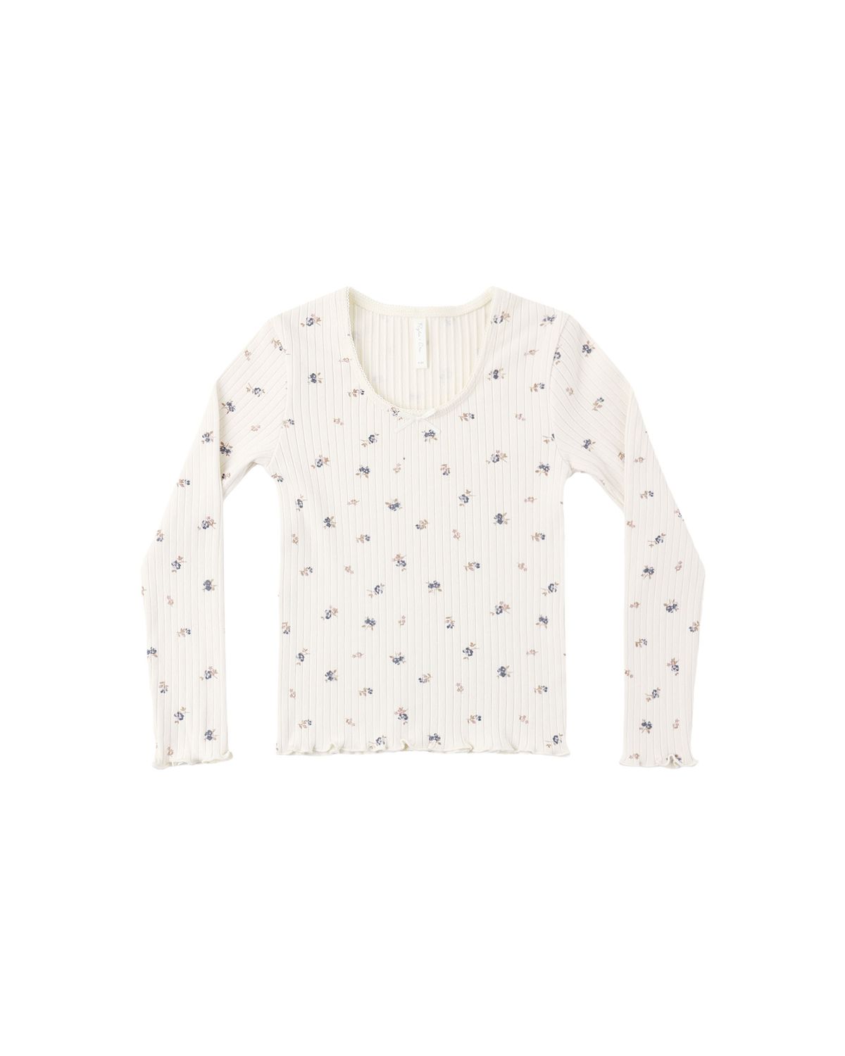 Ribbed Long Sleeve Tee Natural Ditsy