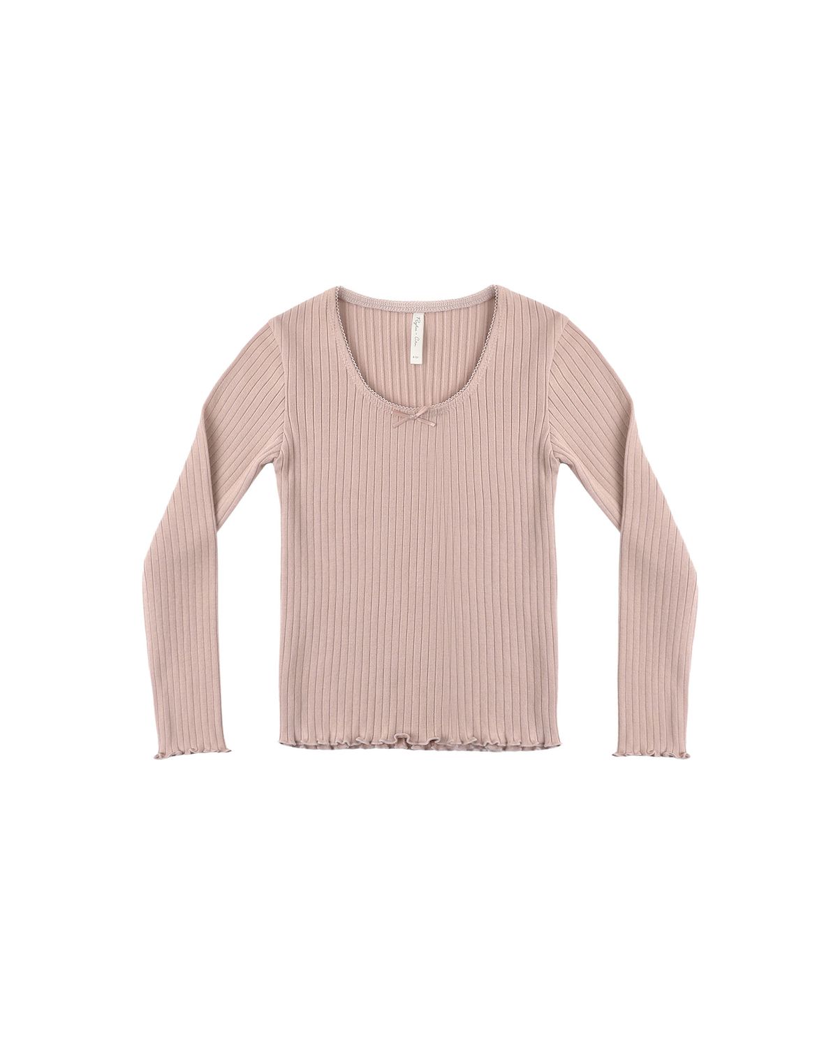 Ribbed Long Sleeve Tee Rosewood