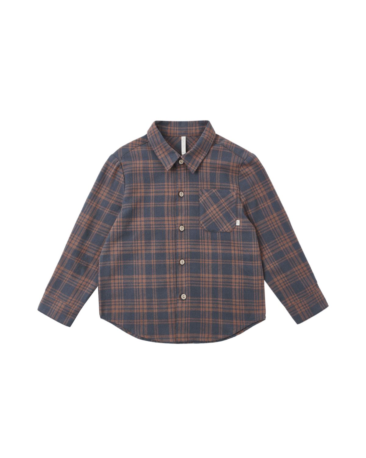 Collared Long Sleeve Shirt Midnight Plaid