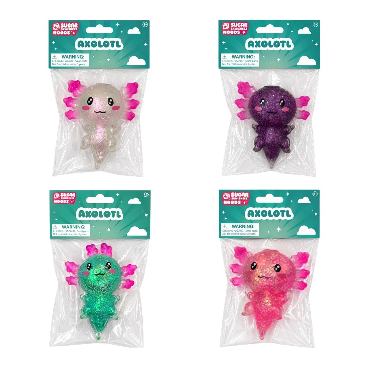 Sugar Skwisheez Noods Axolotl Assorted Colors