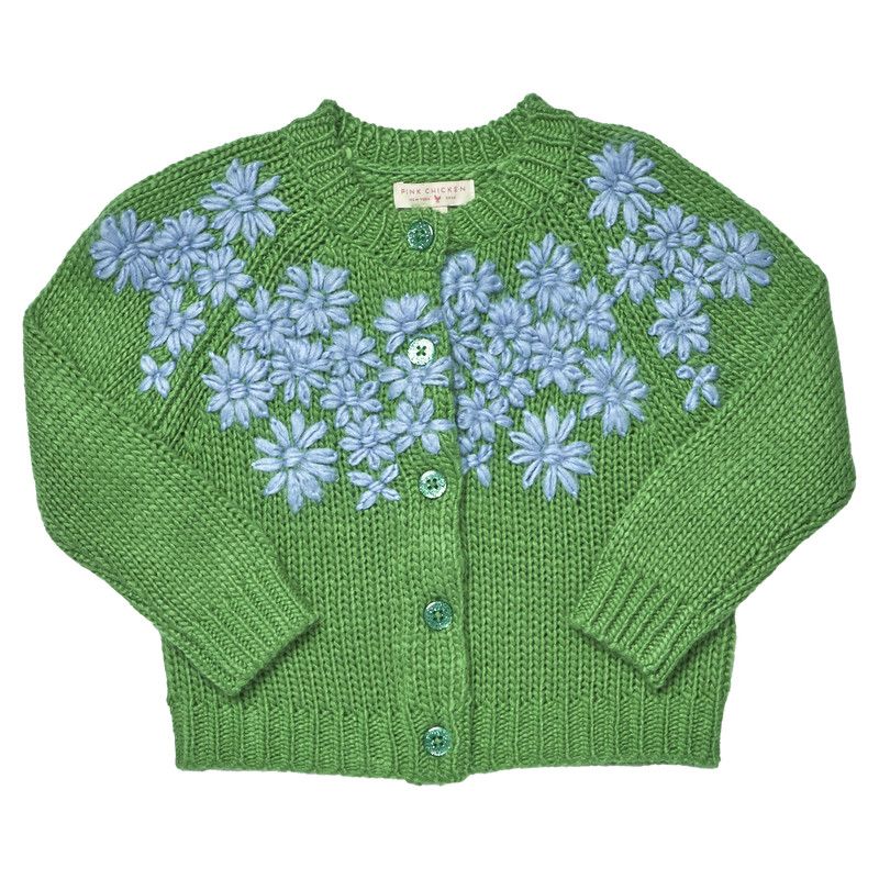 Blossom Sweater Blue Flower Embroidery