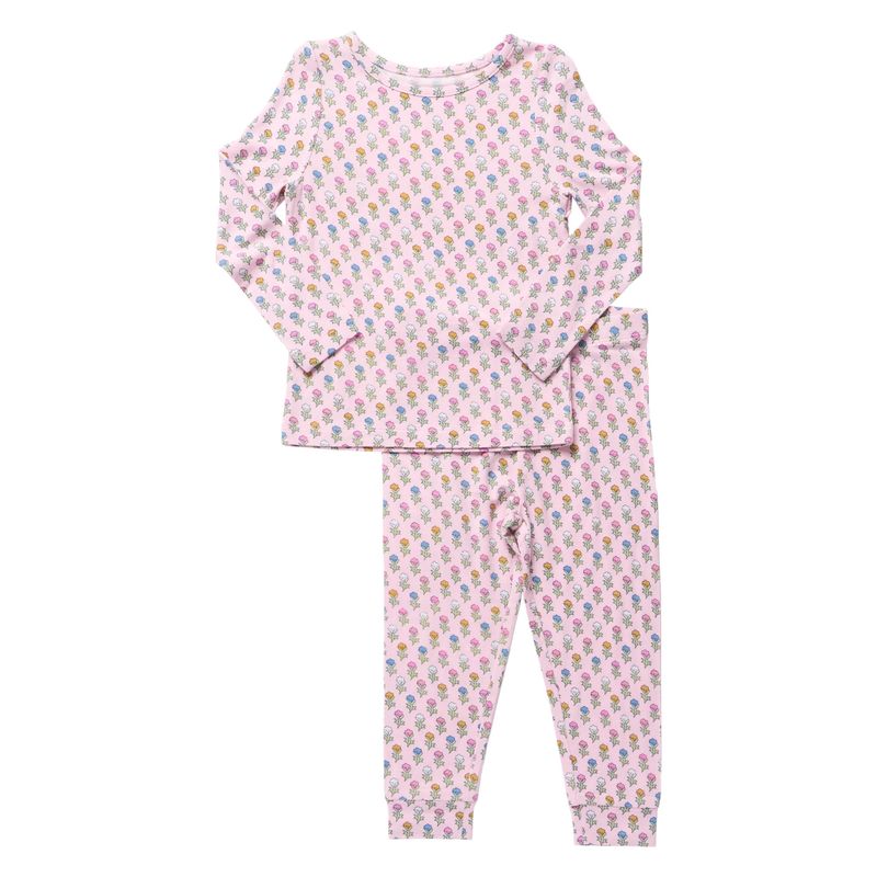 Bamboo PJ Set Pink Carnations