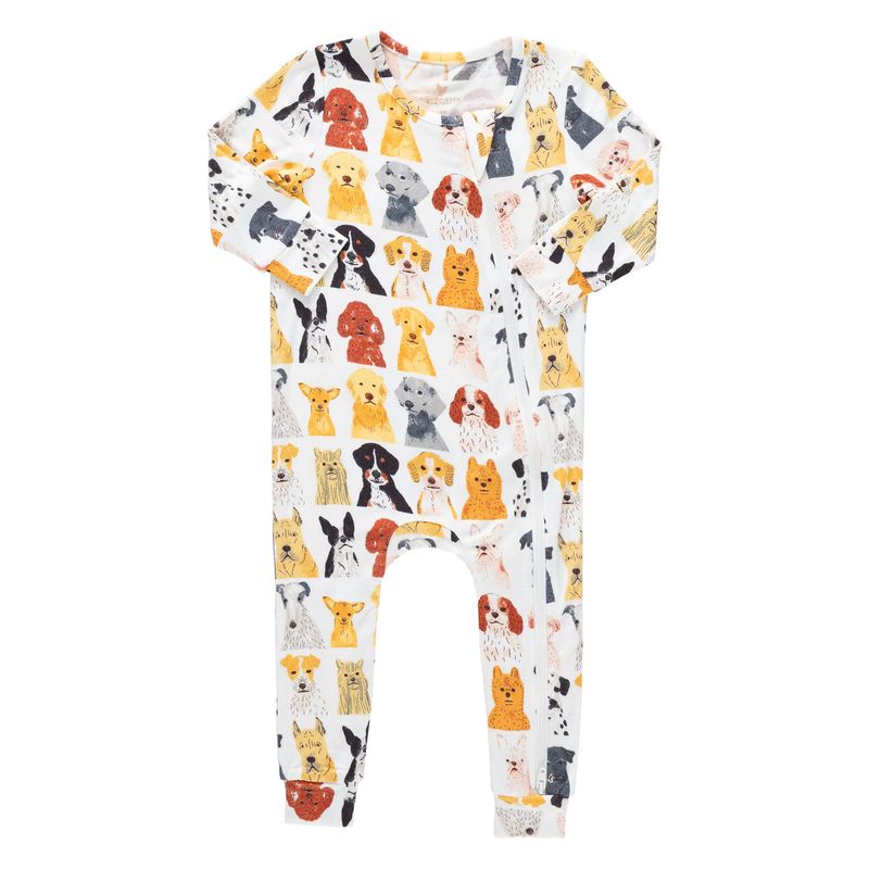 Bamboo Romper Small Watercolor Dogs