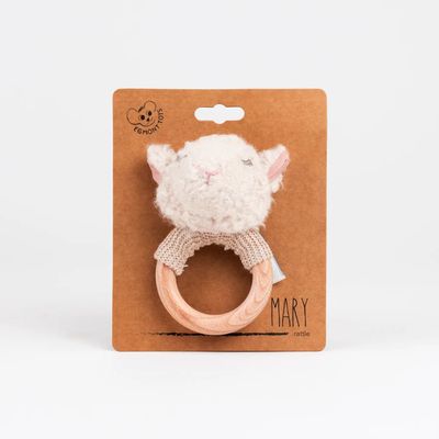 Mary the Lamb Wood Rattle