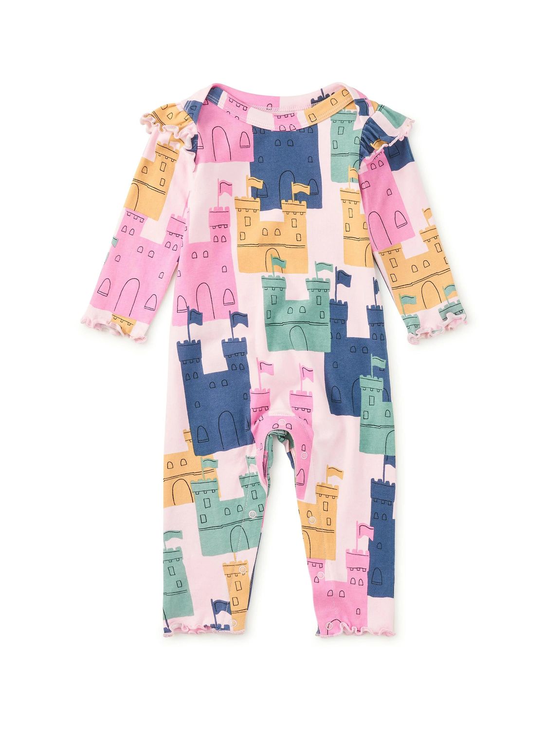 Ruffle Shoulder Baby Romper Dover Castles
