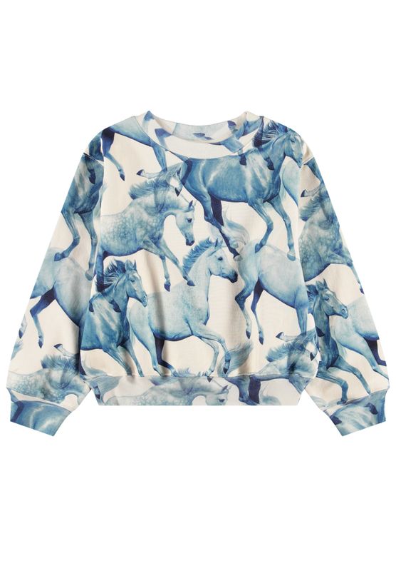 Marge Sweatshirt Blau Ponies