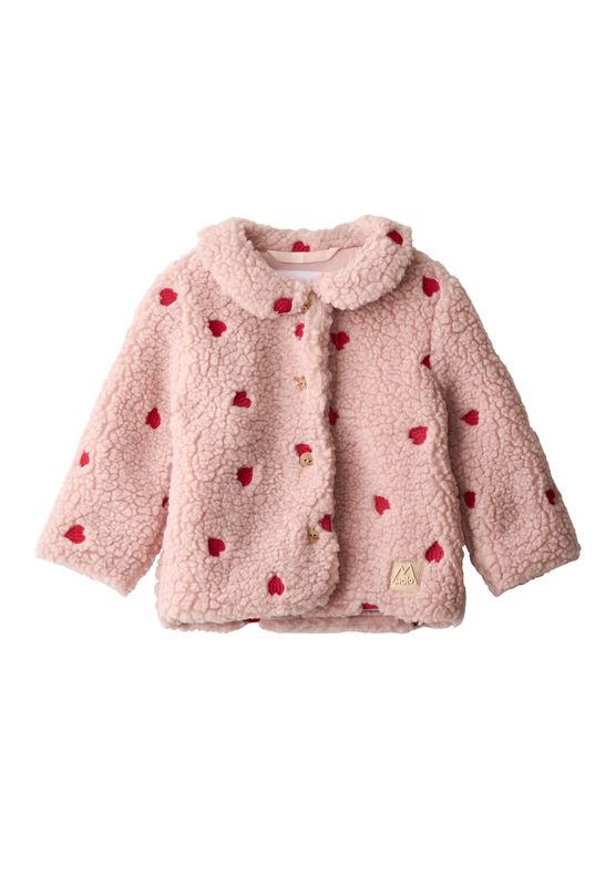 Ursula Fleece Jacket Red Hearts Soft