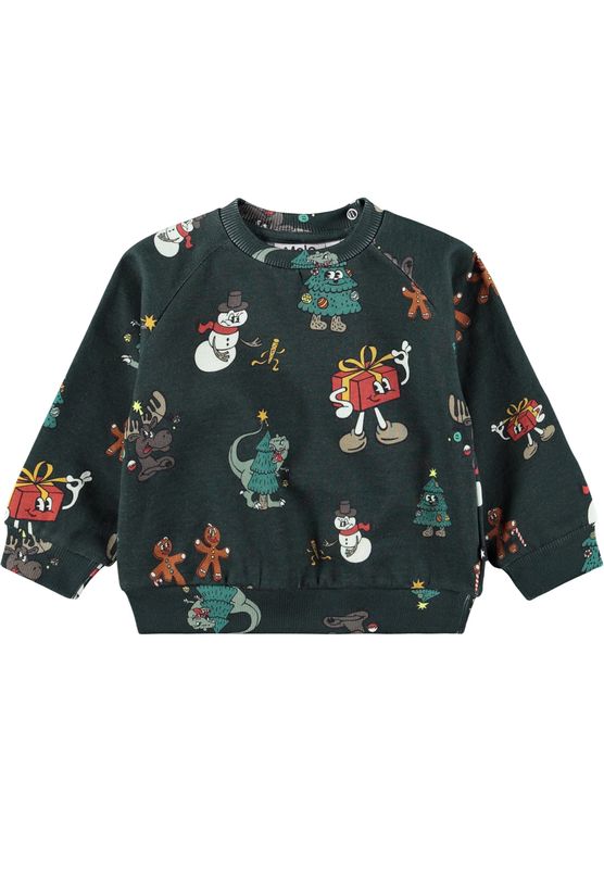 Disc Sweatshirt Cartoony Christmas