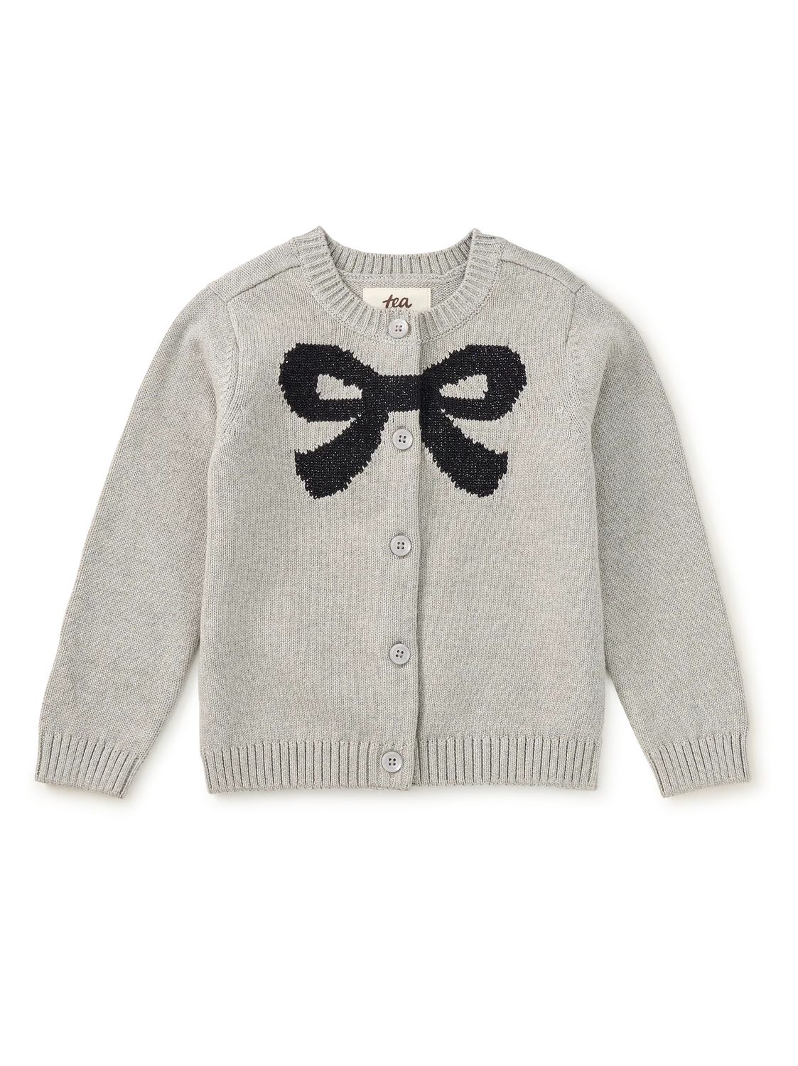Bow Cardigan Med Heather Grey