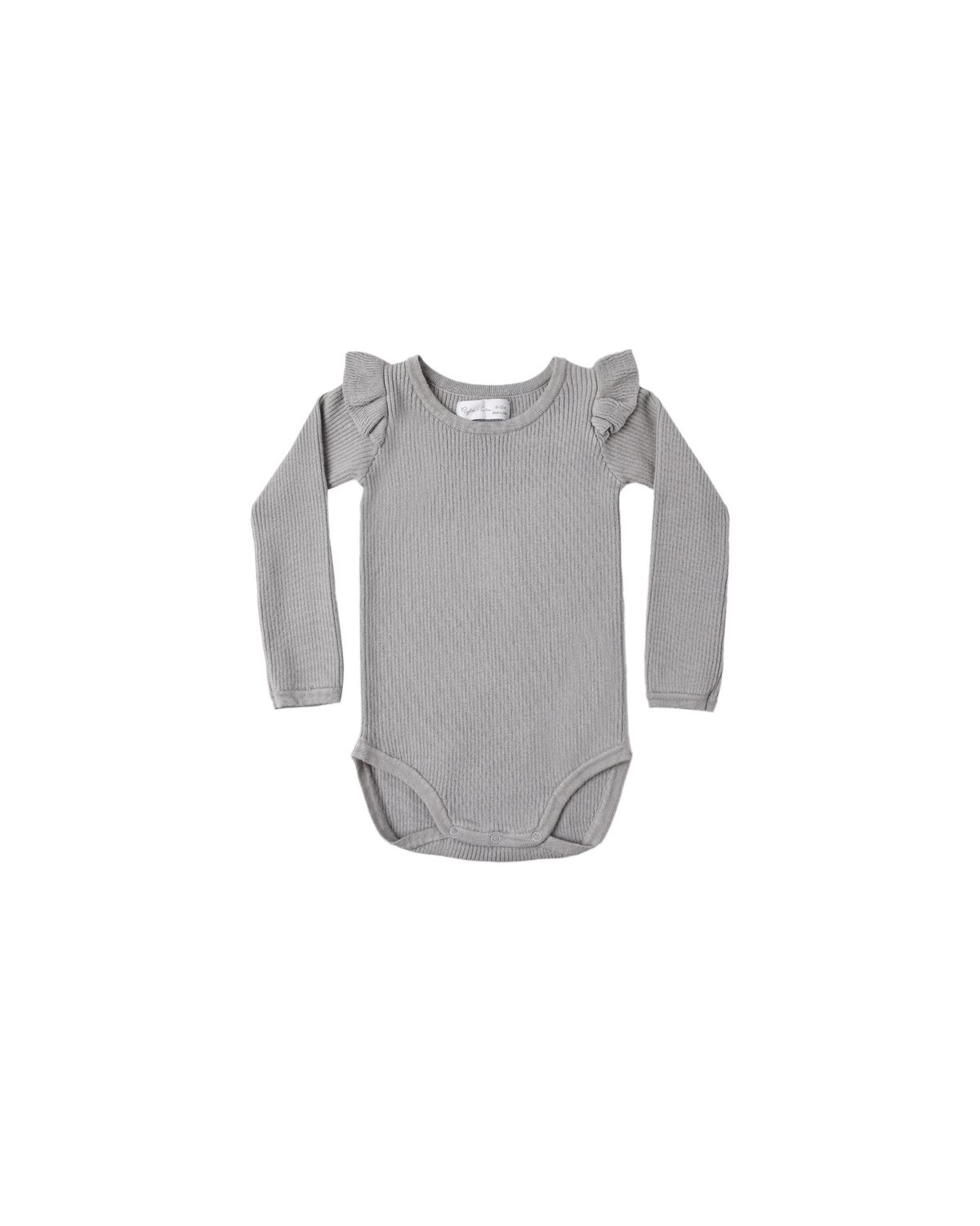 Shoulder Ruffle Bodysuit Dusty Blue